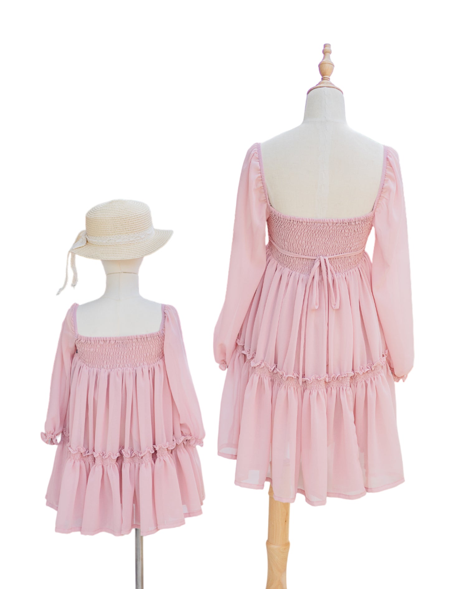Celine Mum & Mini Matching Dress (Pink)