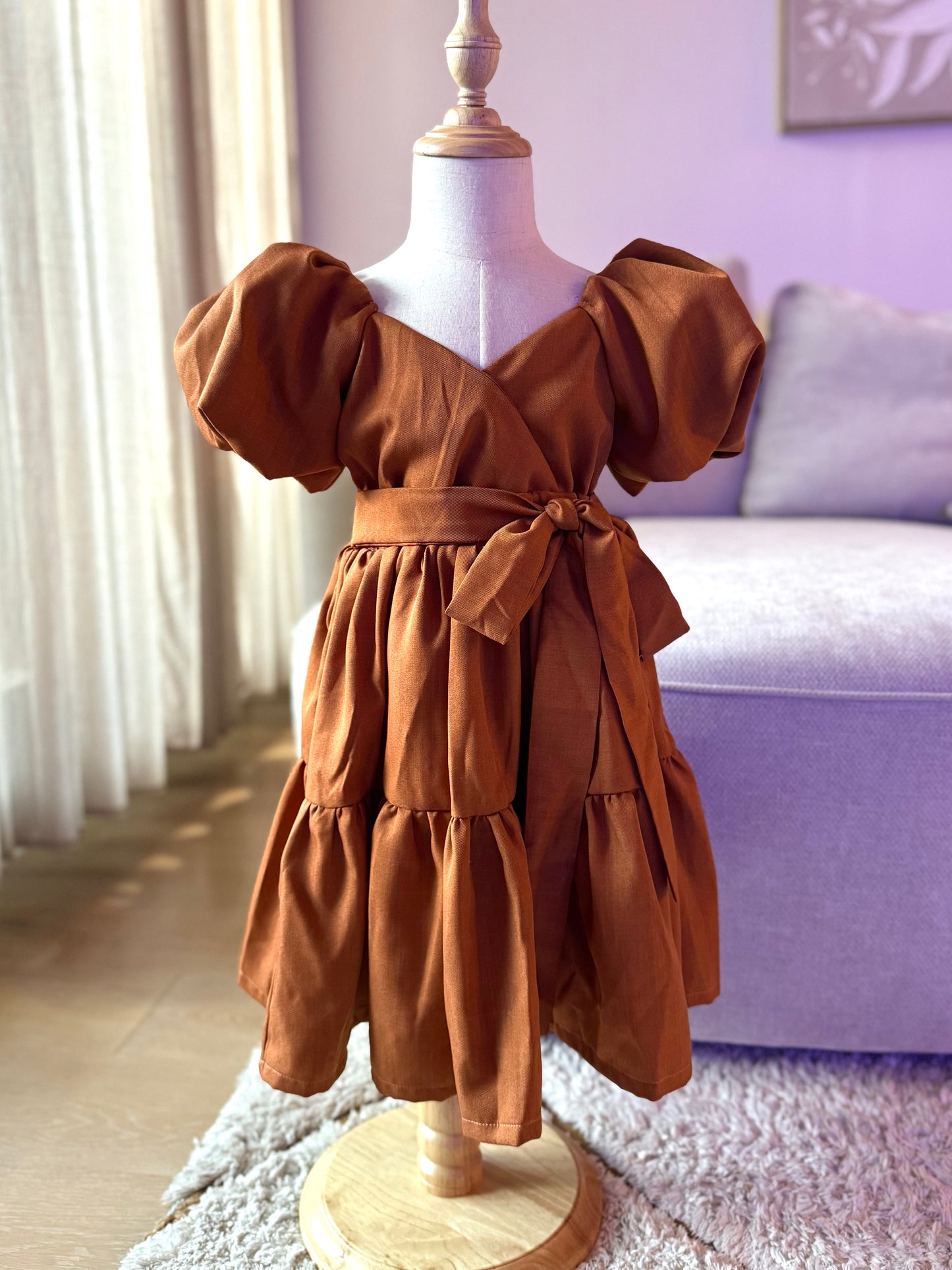 Emily Mum and Mini Matching Dress (Cinnamon)