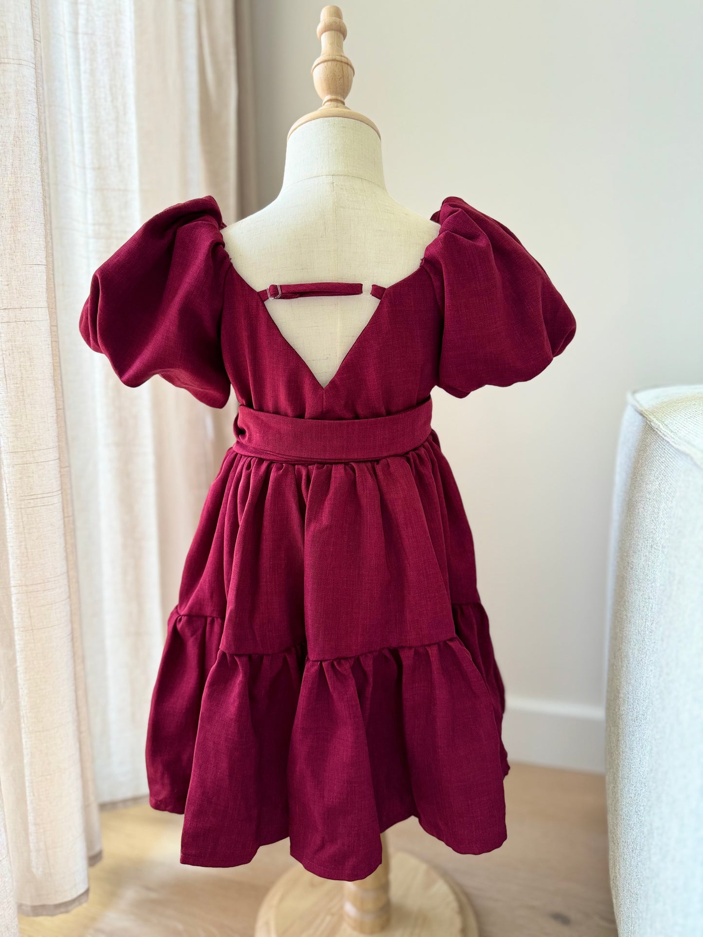 Emily Mum & Mini Matching Dress (Maroon)