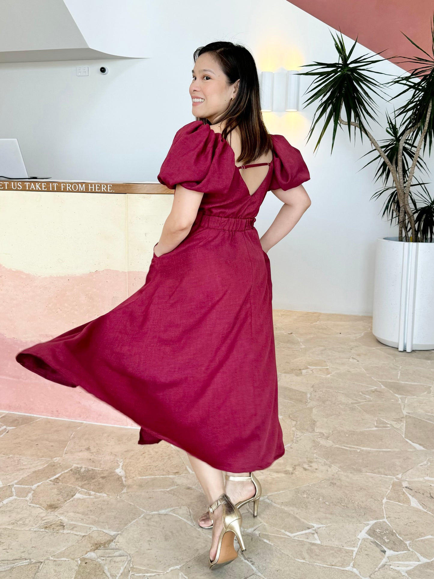 Emily Mum & Mini Matching Dress (Maroon)