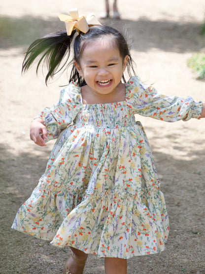 Celine Mum & Mini Matching Dress (Cream Floral)