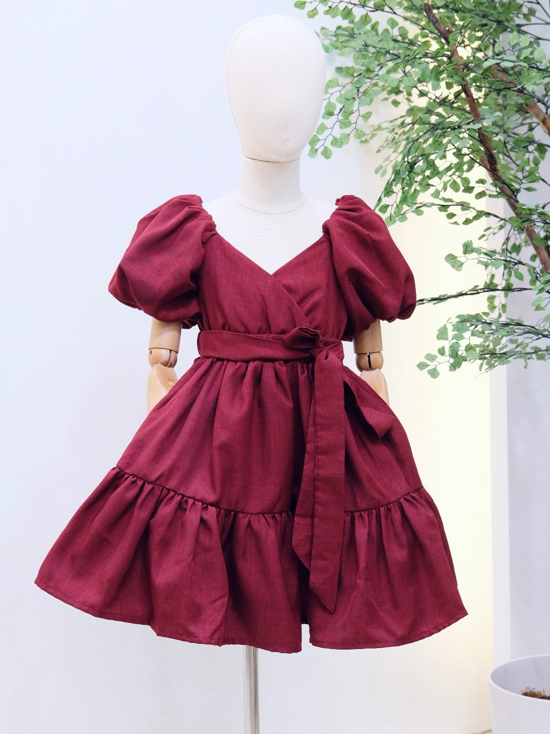Emily Mum & Mini Matching Dress (Maroon)