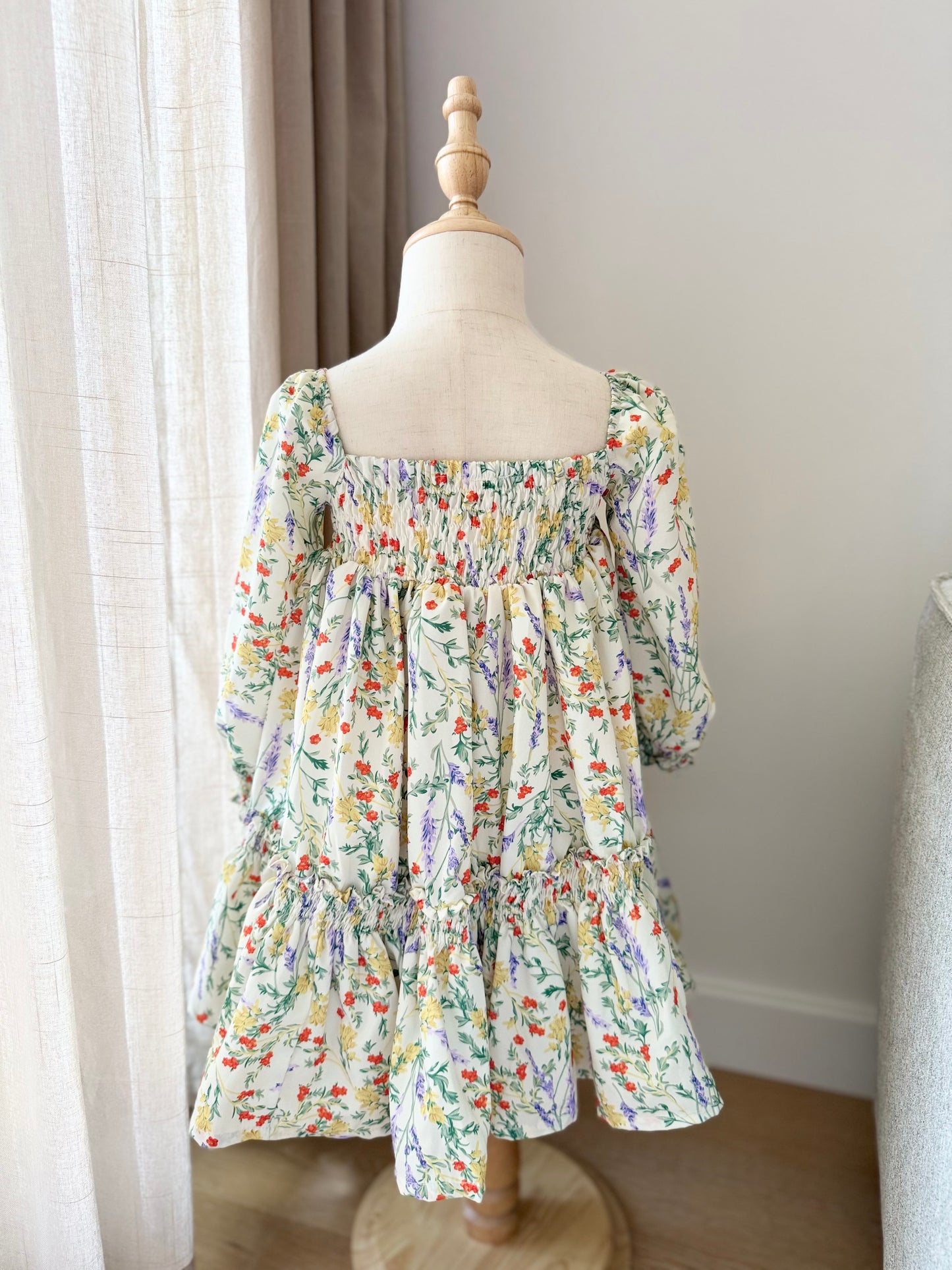 Celine Mum & Mini Matching Dress (Cream Floral)