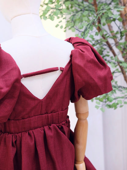 Emily Mum & Mini Matching Dress (Maroon)
