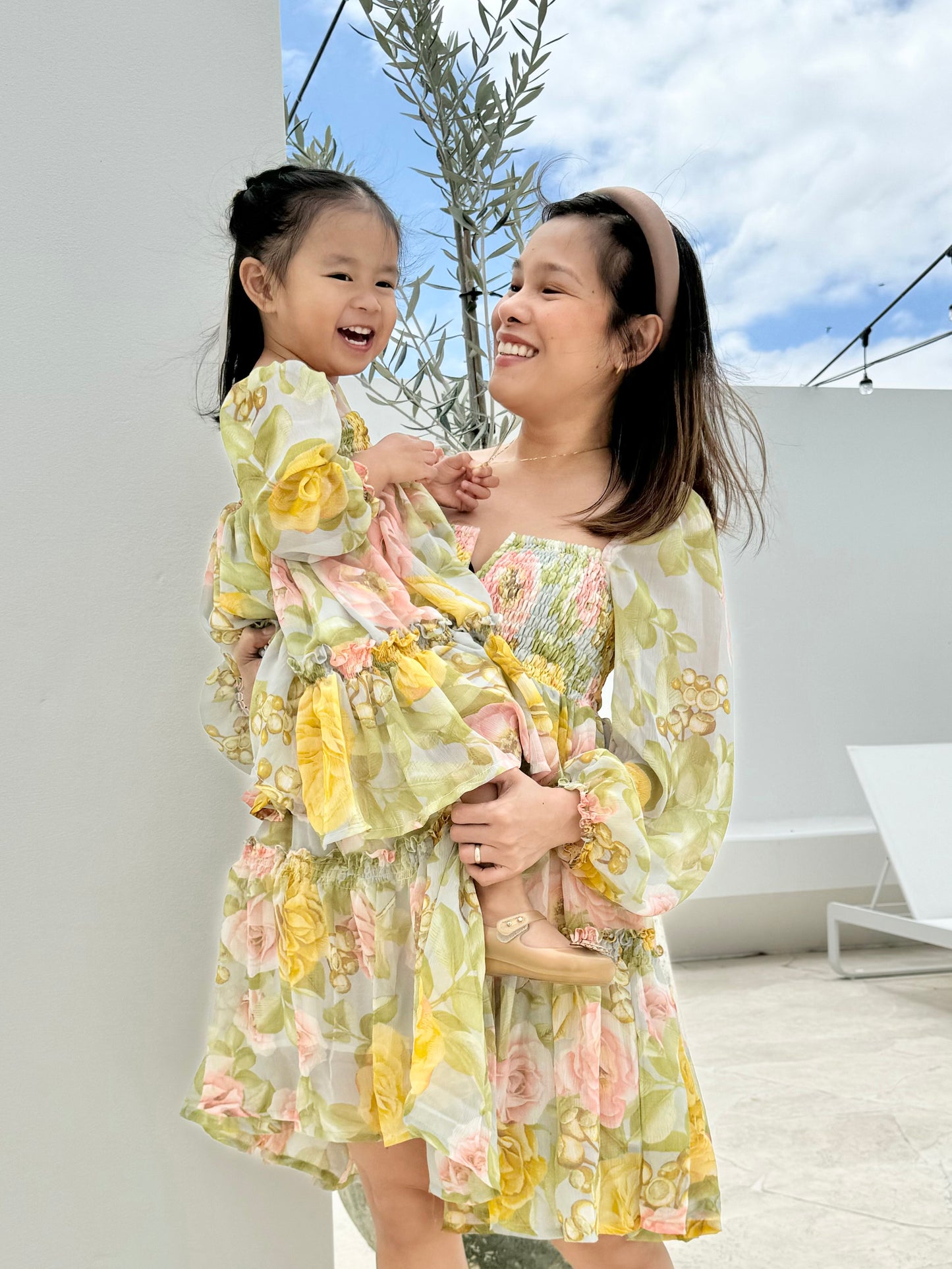 Celine Mum & Mini Matching Dress (Green Floral)