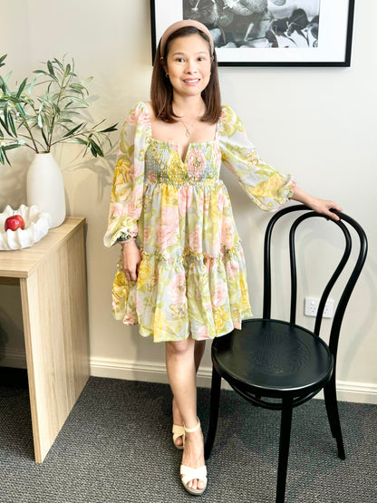 Celine Mum & Mini Matching Dress (Green Floral)