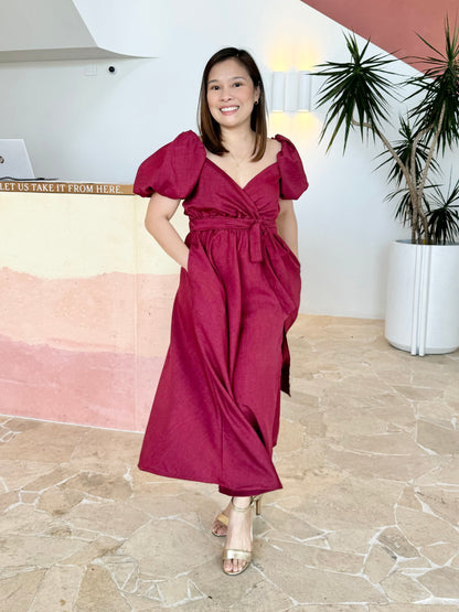 Emily Mum & Mini Matching Dress (Maroon)