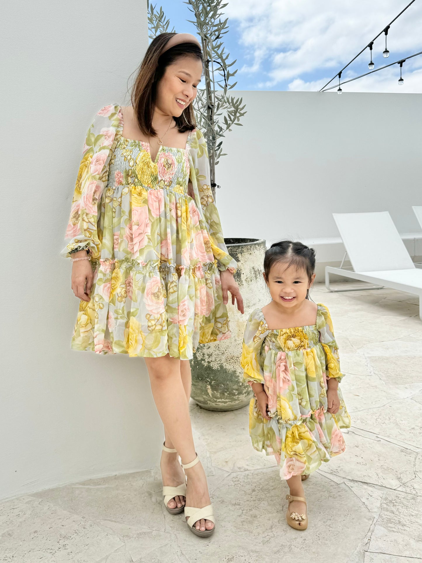 Celine Mum & Mini Matching Dress (Green Floral)