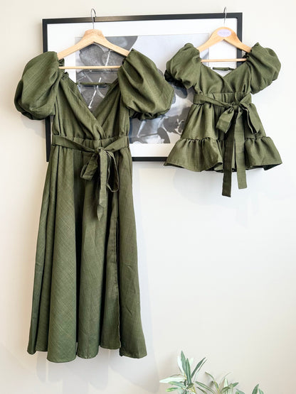 Emily Mum & Mini Matching Dress (Green)