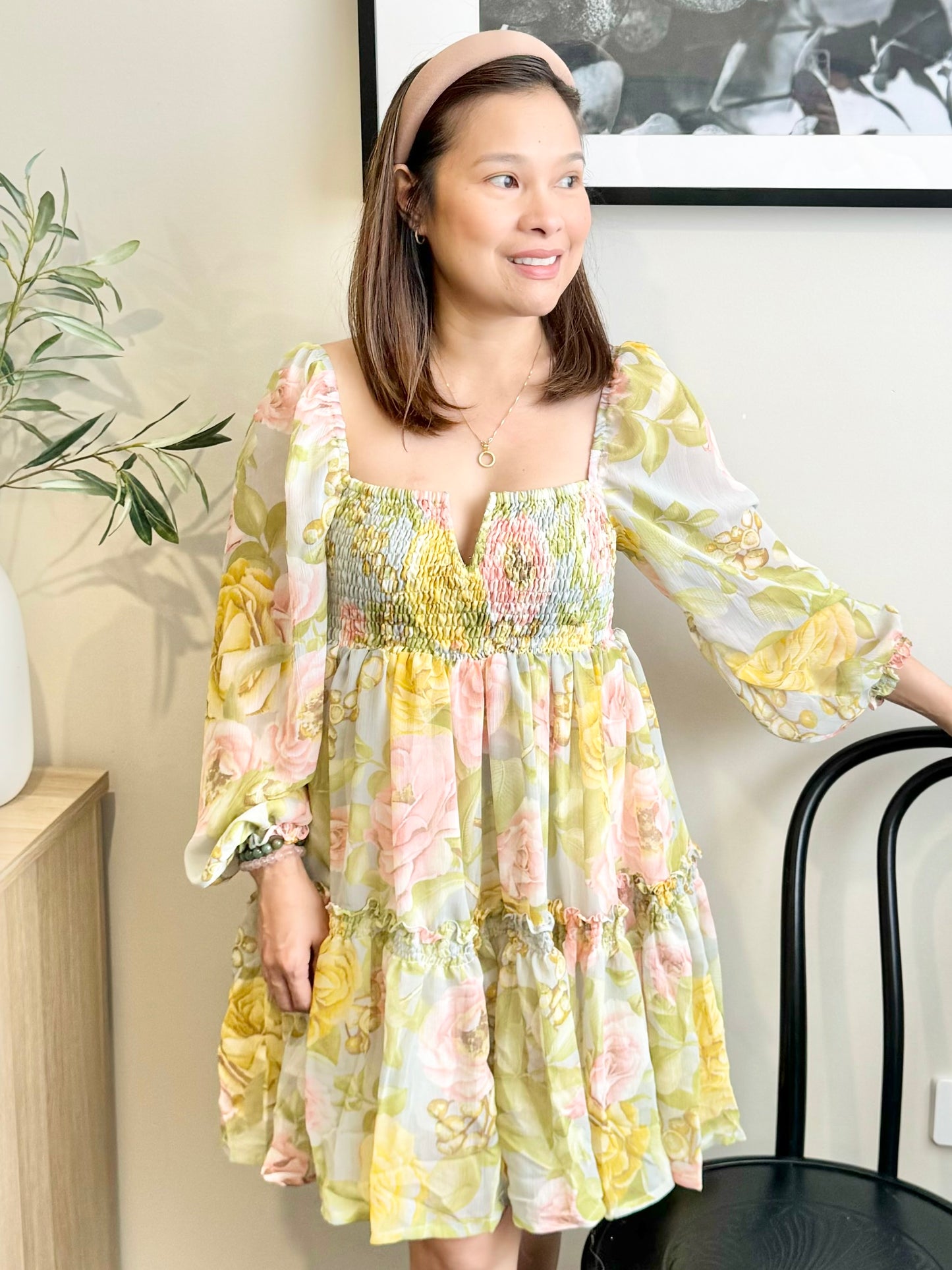 Celine Mum & Mini Matching Dress (Green Floral)