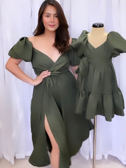 Emily Mum & Mini Matching Dress (Green)