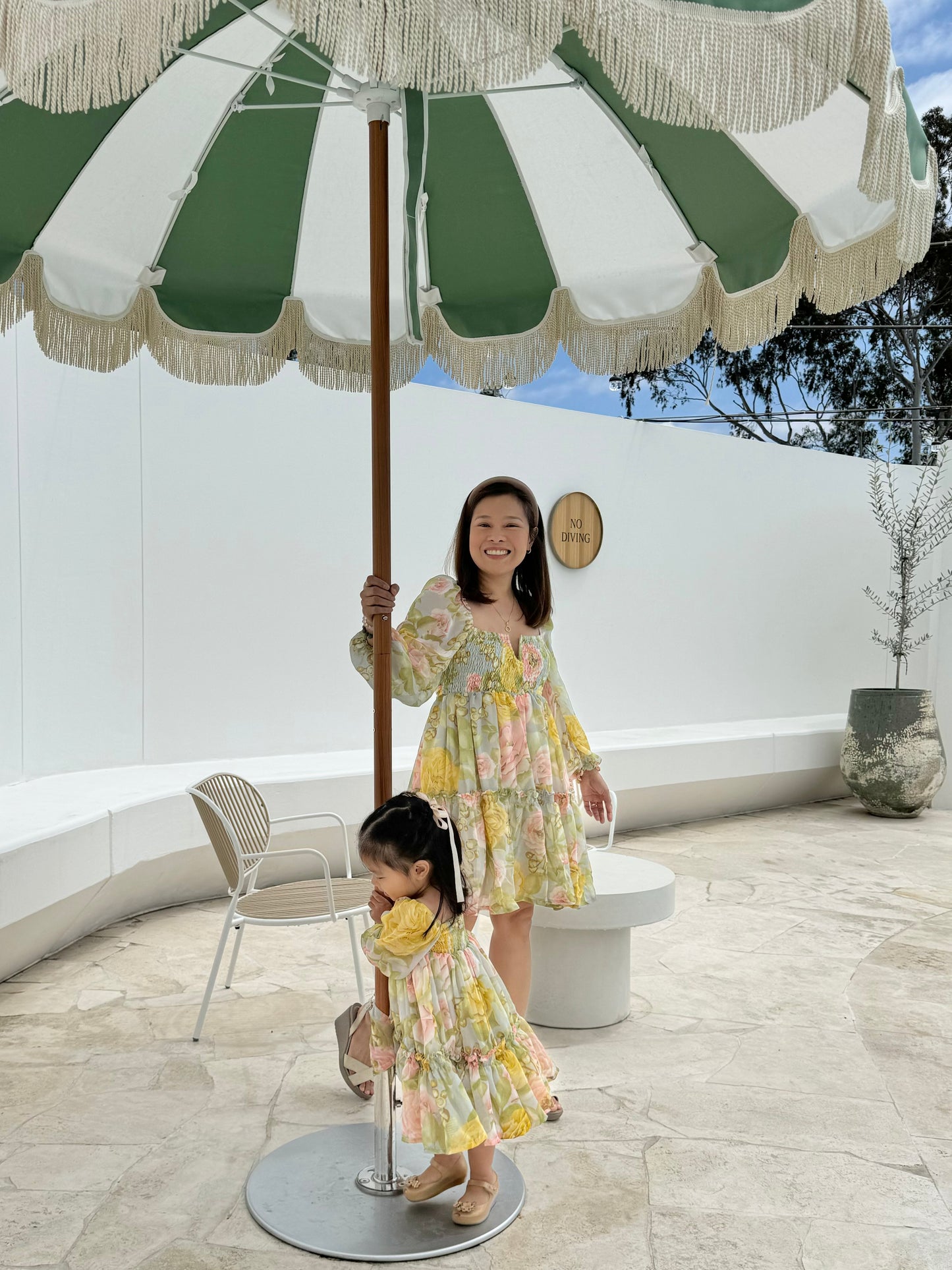 Celine Mum & Mini Matching Dress (Green Floral)