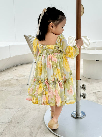 Celine Mum & Mini Matching Dress (Green Floral)