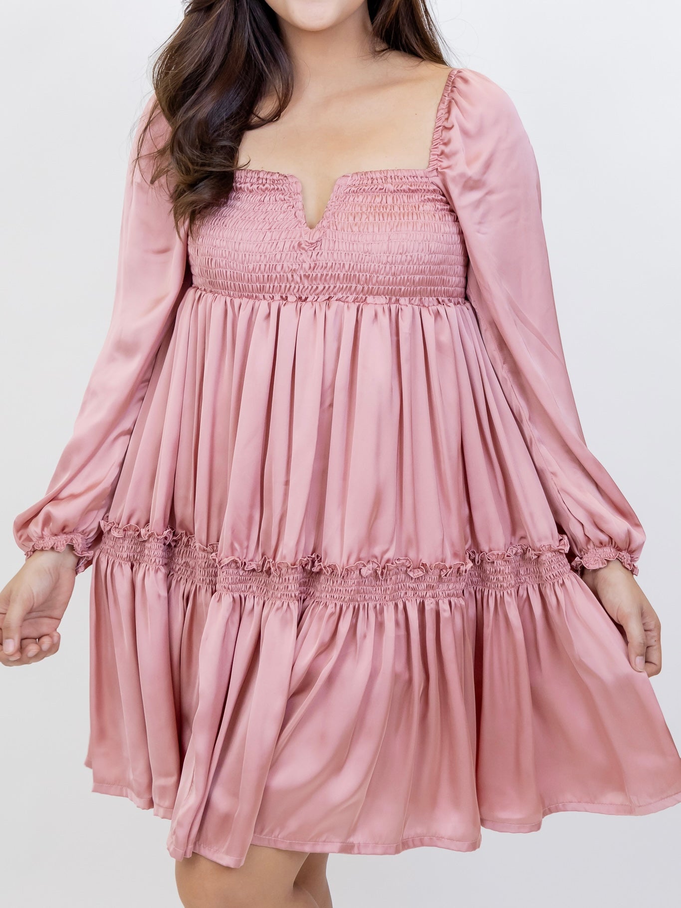Silk Celine Mum & Mini Matching Dress (Pink)