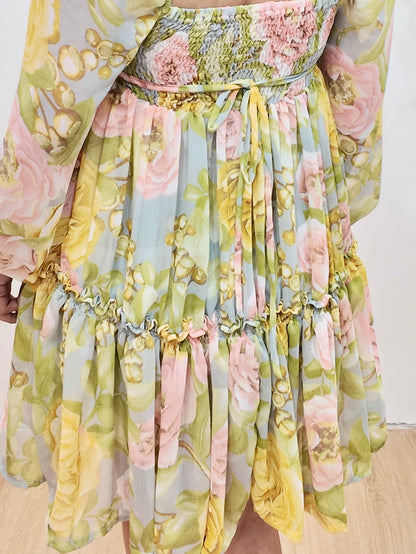 Celine Mum & Mini Matching Dress (Green Floral)