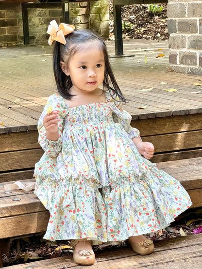 Celine Mum & Mini Matching Dress (Cream Floral)