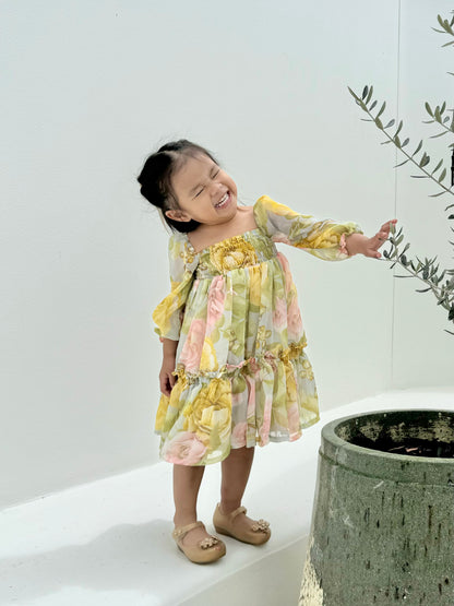 Celine Mum & Mini Matching Dress (Green Floral)