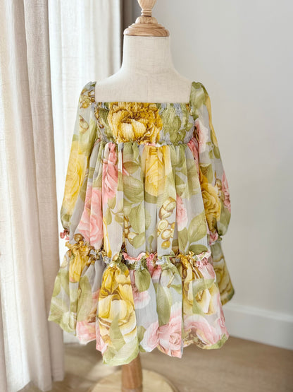 Celine Mum & Mini Matching Dress (Green Floral)